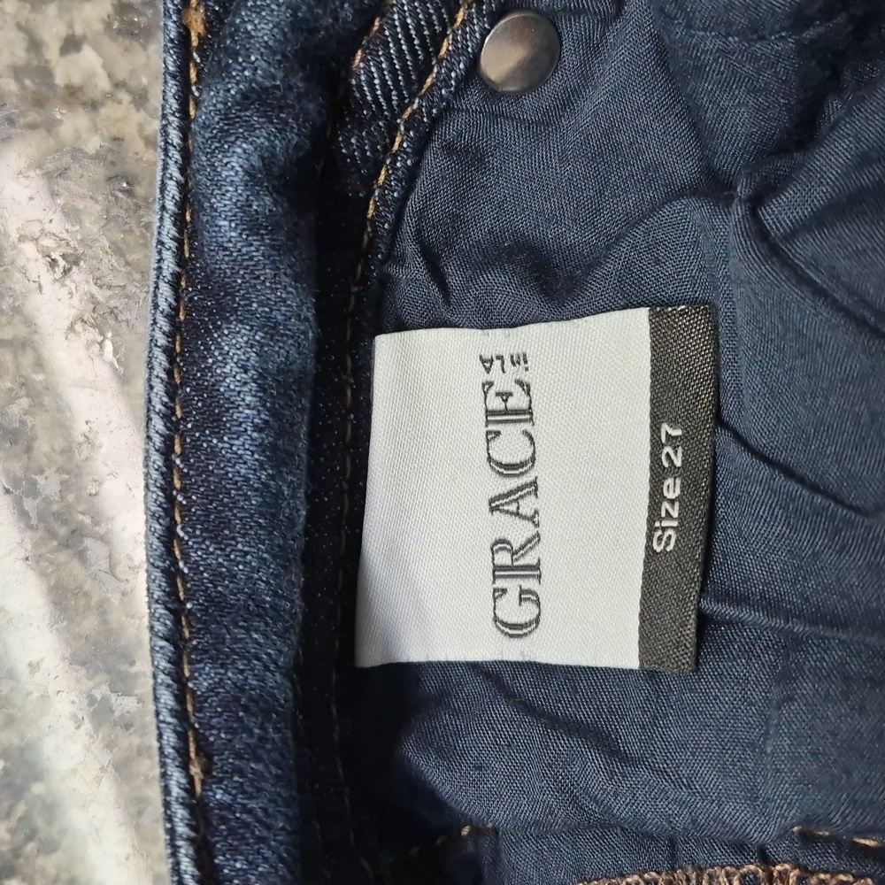 Grace Blue Jeans with Intricate Embellishments - Picture 8 of 11